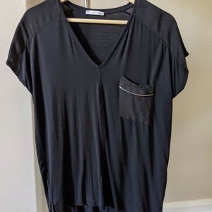 Zara short sleeve top with zipper pocket detail